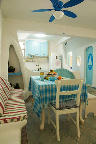 地中海风格三居室80平米设计图纸