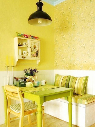 黄绿色系清新多彩客厅