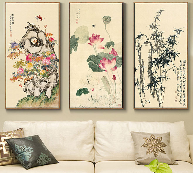 ,客厅,背景墙,沙发背景墙,中式风格,大气