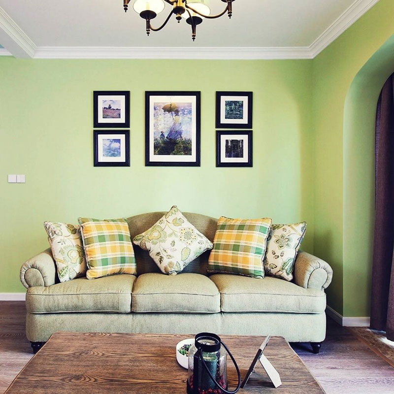 美式简洁沙发背景墙设计效果图