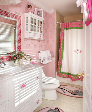 可爱粉色系卫浴间