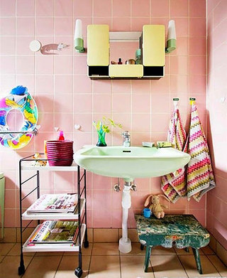 小户型粉色卫浴间