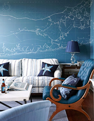 创意地图墙贴装饰沙发背景墙