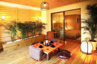 原木日式风格茶室设计