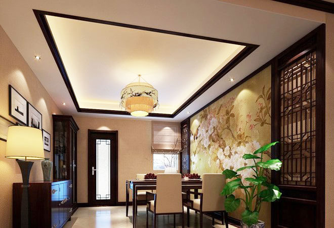 中式风格,餐厅,吊灯,古典,