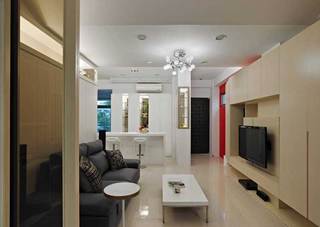 现代简约风格一居室温馨60平米设计图