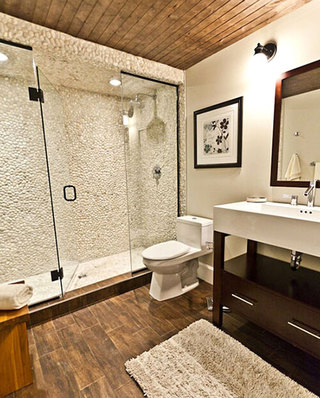 木色美式卫浴间设计