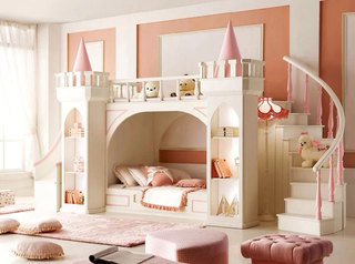 创意双人儿童房高矮床设计