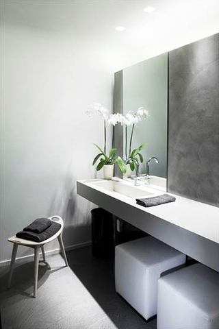 灰色+白色简洁卫生间
