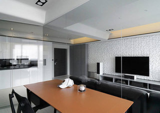 现代简约风格二居室100平米装修效果图