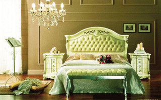 绿色欧式床设计