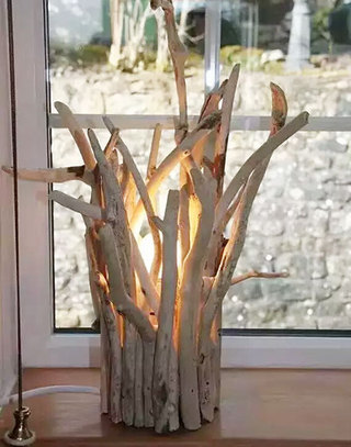 废旧木材巧变DIY创意灯具