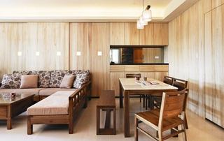 160平米舒适日式家客厅设计