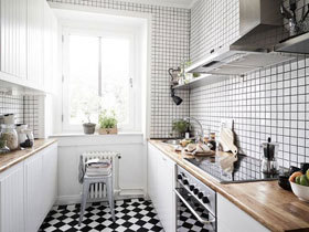 厨房的千姿百态 12款黑白厨房设计图