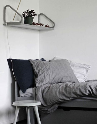 舒适慵懒北欧风格灰色卧室