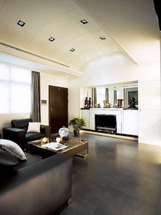 现代简约风格两室一厅舒适140平米以上设计图
