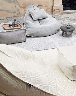 舒适布艺打造懒人沙发