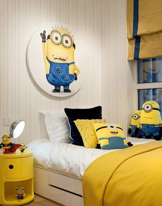 创意小黄人装饰儿童房卧室床头