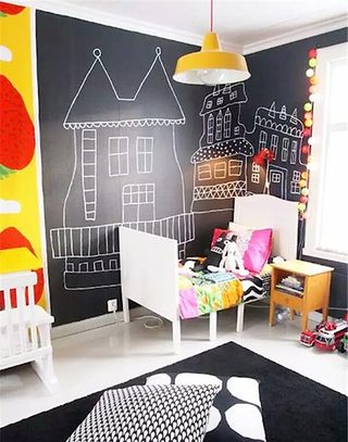 可爱儿童房创意涂鸦墙