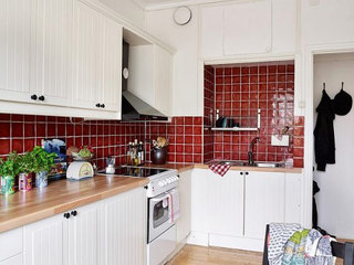 厨房彩色瓷砖效果图