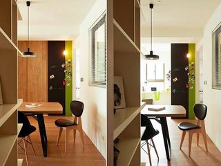 83平米原木色温馨家餐厅餐桌椅设计