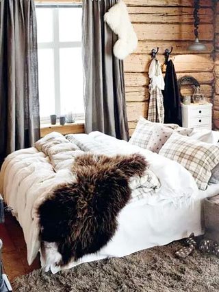 卧室舒适毛绒地毯