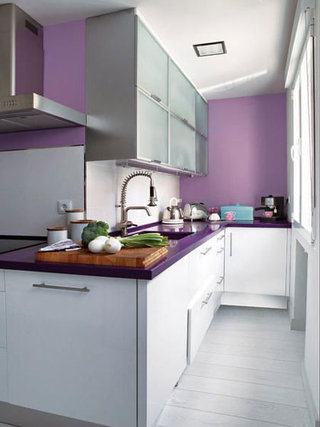 梦幻紫色厨房效果图