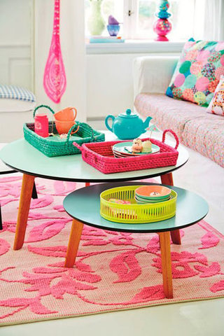 粉色可爱儿童房地毯效果图