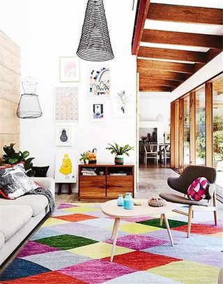 几何图案客厅地毯设计