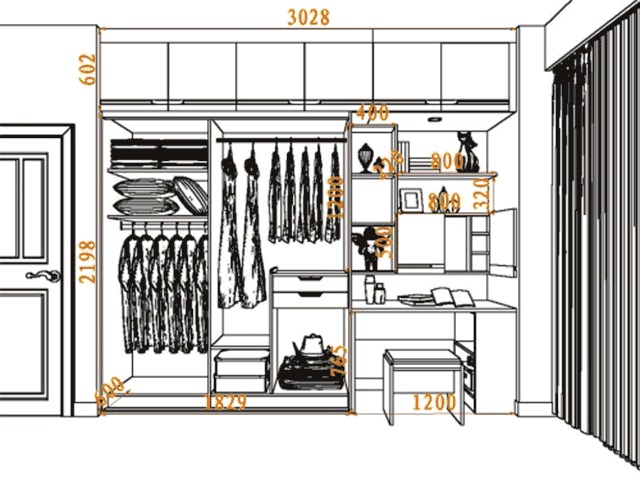 衣柜嵌入式设计