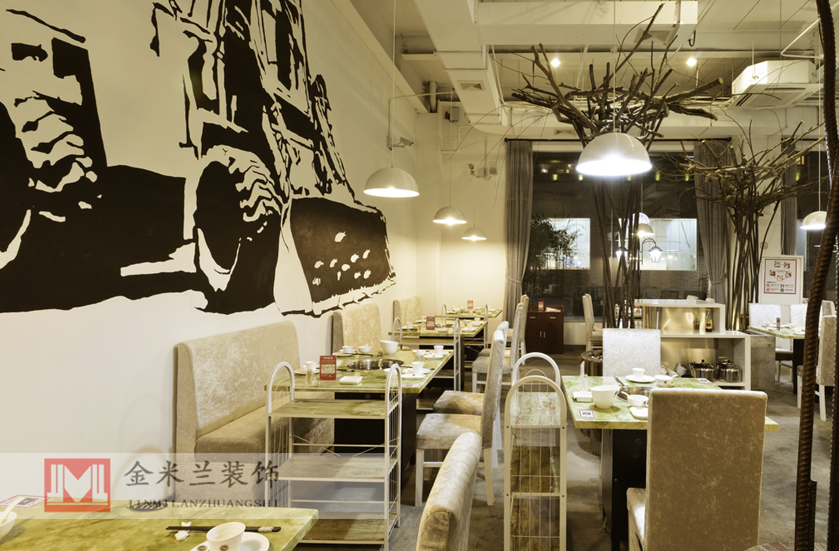 火锅店,大户型,混搭风格,50-100万