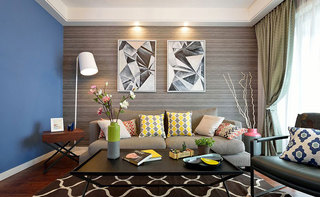 时尚现代都市风客厅 沙发背景墙设计
