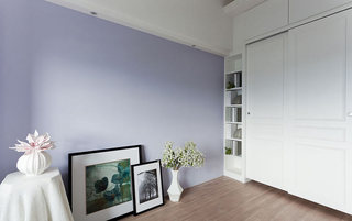 浪漫紫色卧室背景墙装修效果图