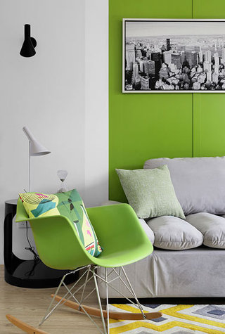 绿色单人椅效果图片