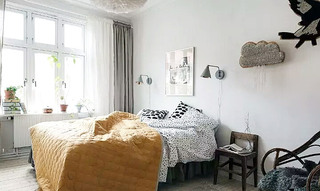 简洁北欧文艺范卧室装饰设计