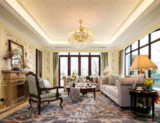 精美法式新古典 别墅客厅实景图