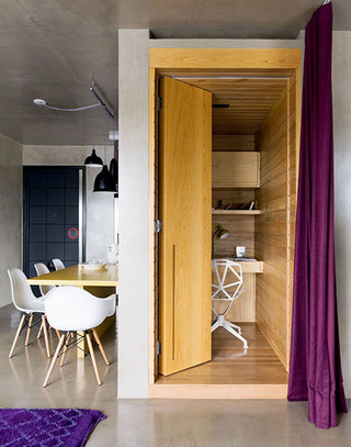 loft风格单身公寓壁橱小书房装修