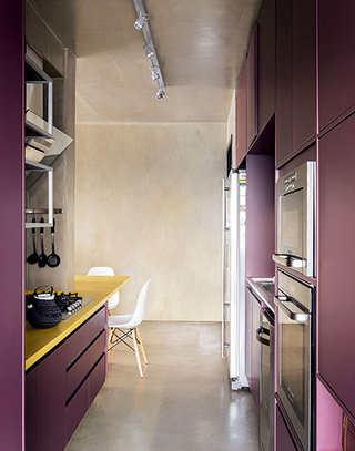 loft风格单身公寓厨房装修图片