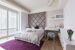 浪漫优雅紫色卧室装修效果图