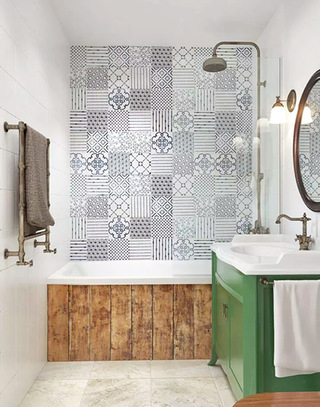 北欧风格单身公寓浴室墙面瓷砖