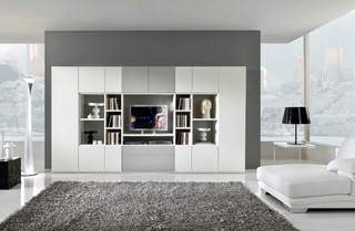 时尚黑白灰打造极简主义客厅装修