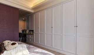 112平欧式风格白色卧室衣柜设计效果图
