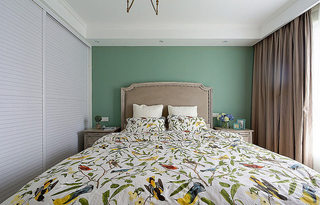 75平美式风格春意卧室设计图片