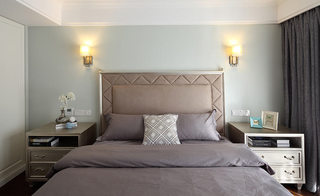 220平时尚美式卧室背景墙设计装修图