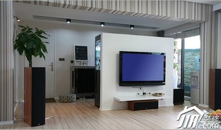 三米设计简约风格公寓经济型130平米装修效果图