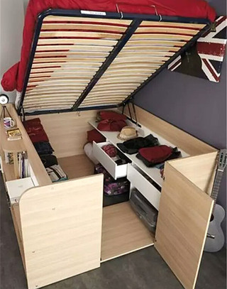 多功能卧室收纳床设计