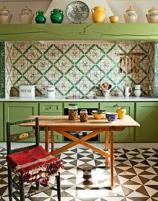 厨房花瓷砖地板装修设计