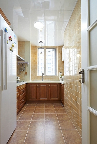 两室两厅美式风格装修厨房设计