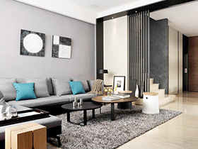 灰色也能装出温馨感  这套复式公寓十分精彩