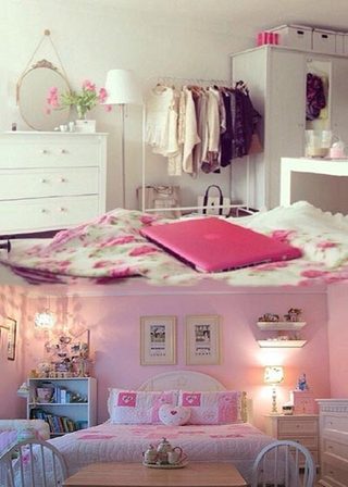 粉色女孩卧室装修效果图